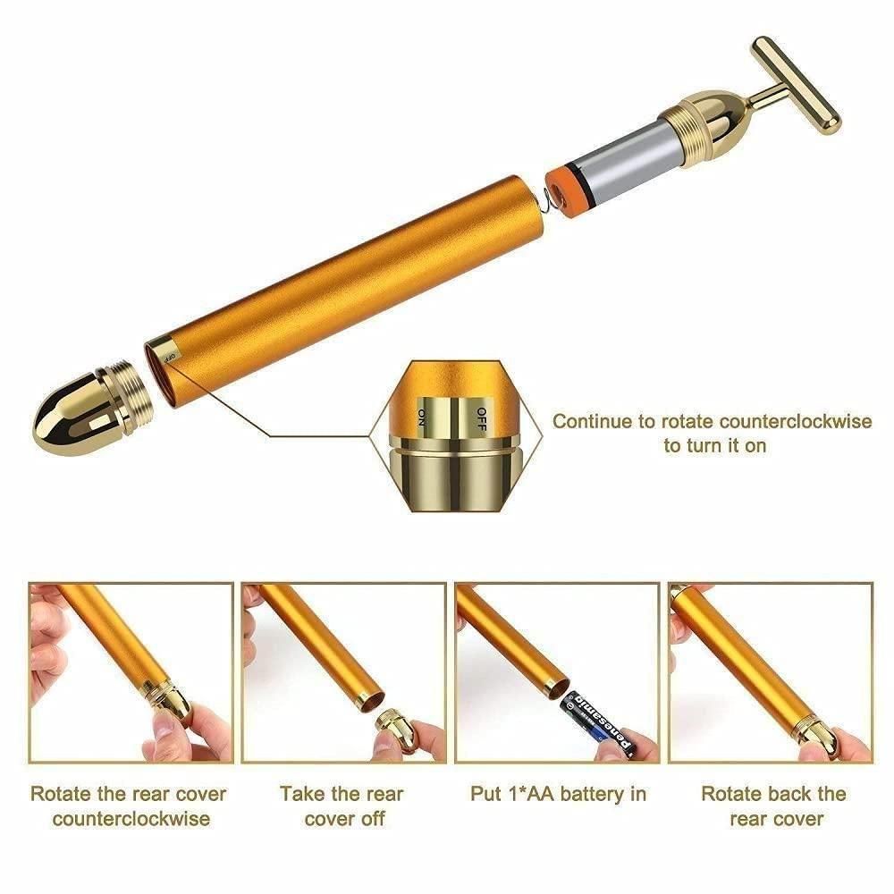 Lumière Luxe 24K Gold Electric Massager
