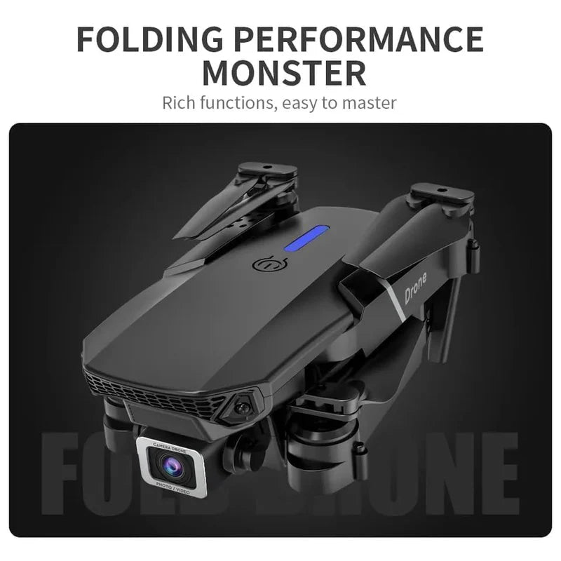 QuadMaster: Dual-Camera Foldable Drone with WiFi FPV, Wide-Angle Lens & Live Video Streaming