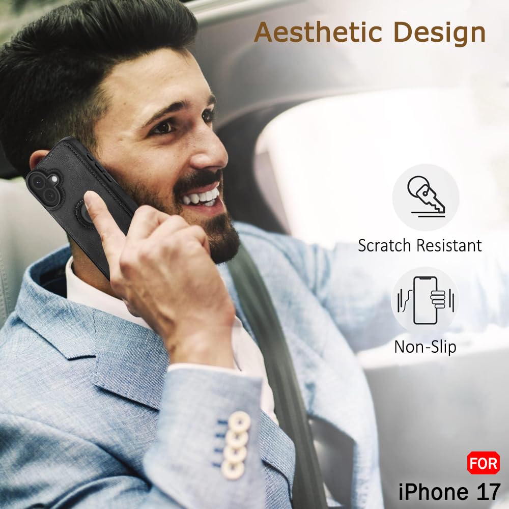 iPhone 17 Leather Finish Back Case