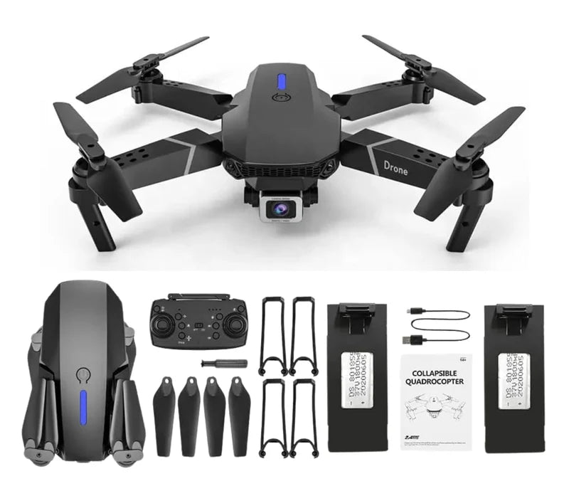 QuadMaster: Dual-Camera Foldable Drone with WiFi FPV, Wide-Angle Lens & Live Video Streaming