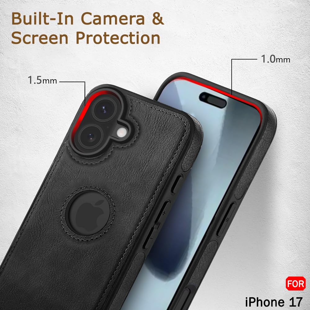 iPhone 17 Leather Finish Back Case