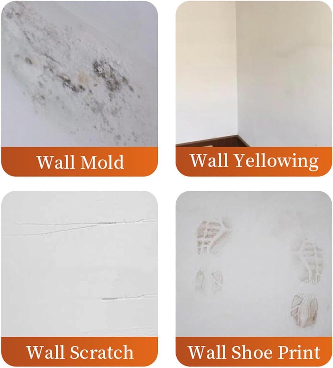 Wall Repair Roller Brush With Paste, Touch Up Paint, Small Roller for White Wall Repairs