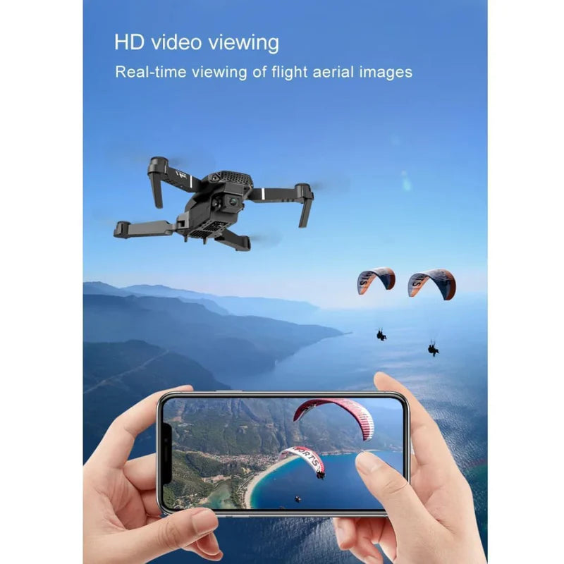 QuadMaster: Dual-Camera Foldable Drone with WiFi FPV, Wide-Angle Lens & Live Video Streaming