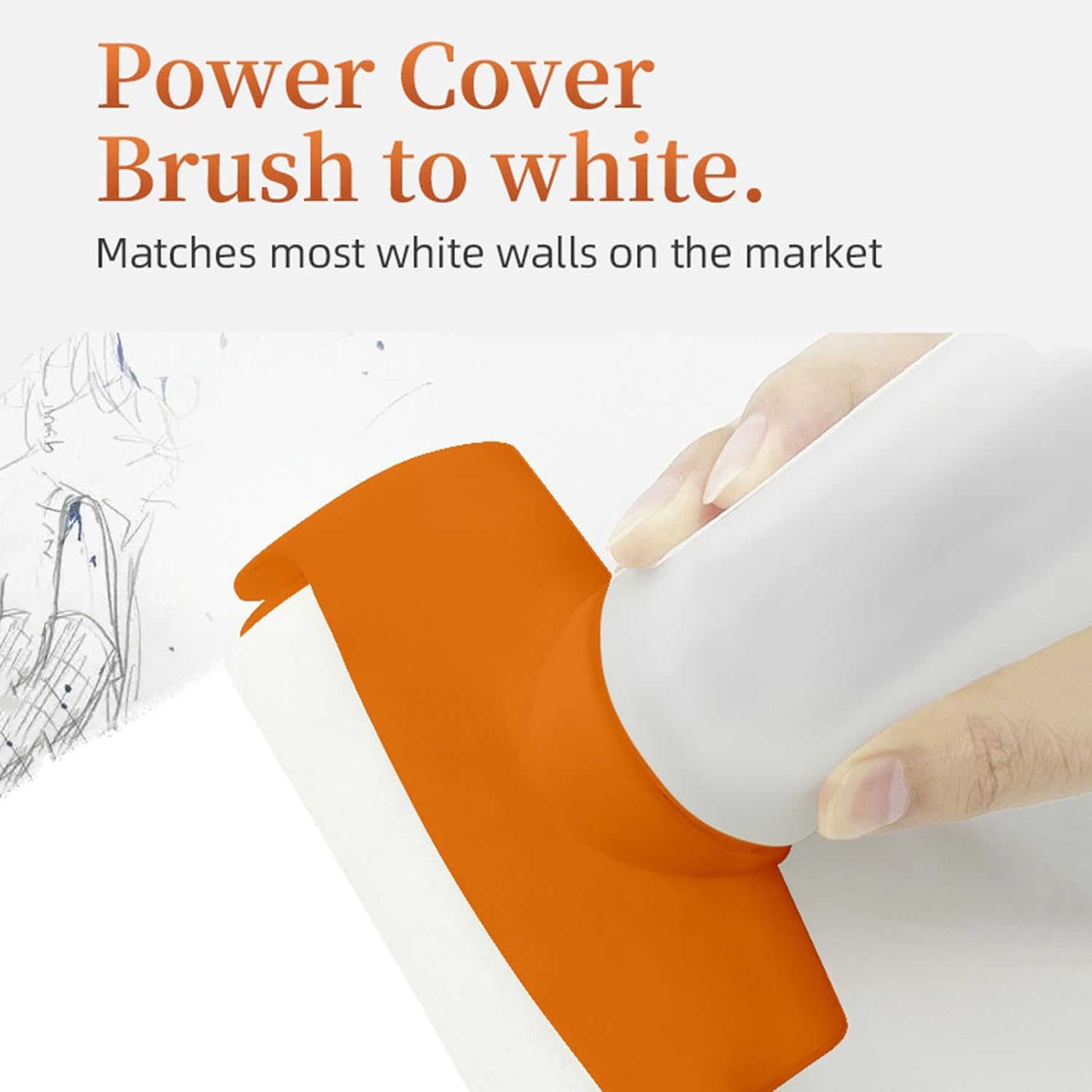 Wall Repair Roller Brush With Paste, Touch Up Paint, Small Roller for White Wall Repairs