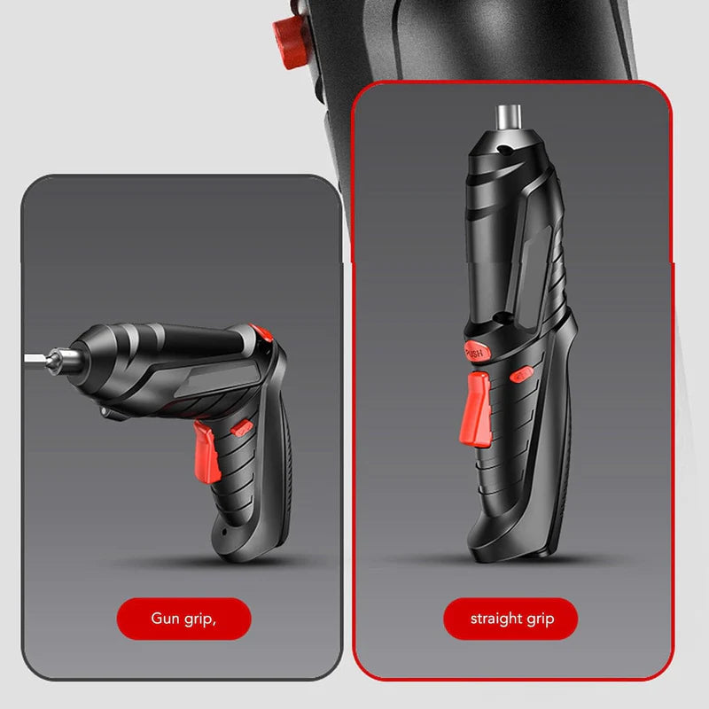 ToolKit: Cordless Electric Screwdriver Kit (47-Piece Set), 4.2V Rechargeable Portable Drill with USB Charging, 3.2Nm Torque for Home Repair & DIY