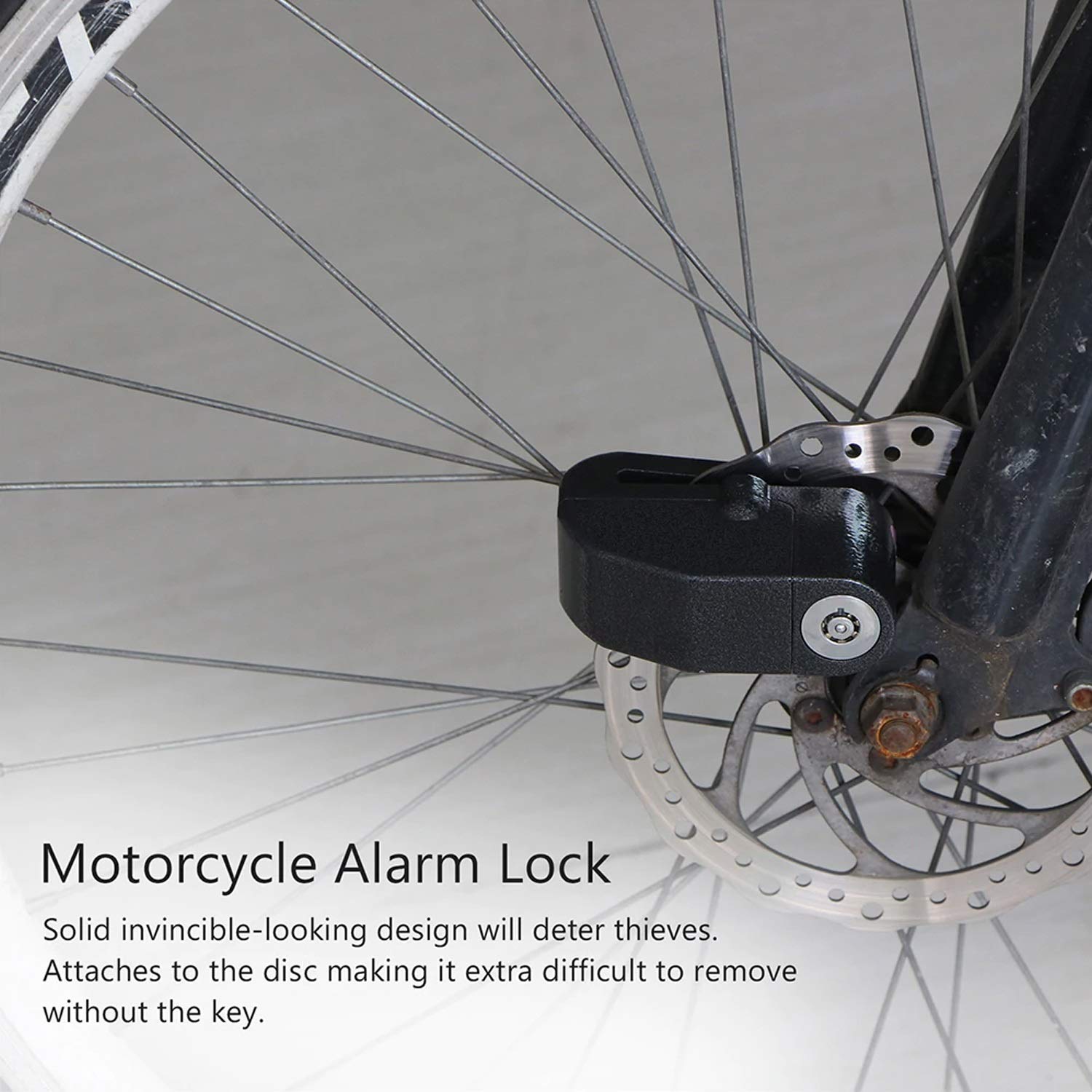 AllExtreme Disc Brake Lock with 110dB Alarm - Anti-Theft Security for Bikes