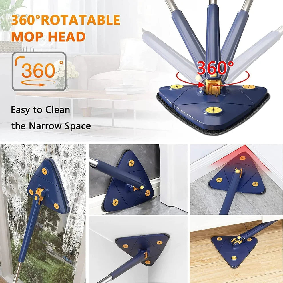 Blue Squeezing Triangle Cleaning Mop