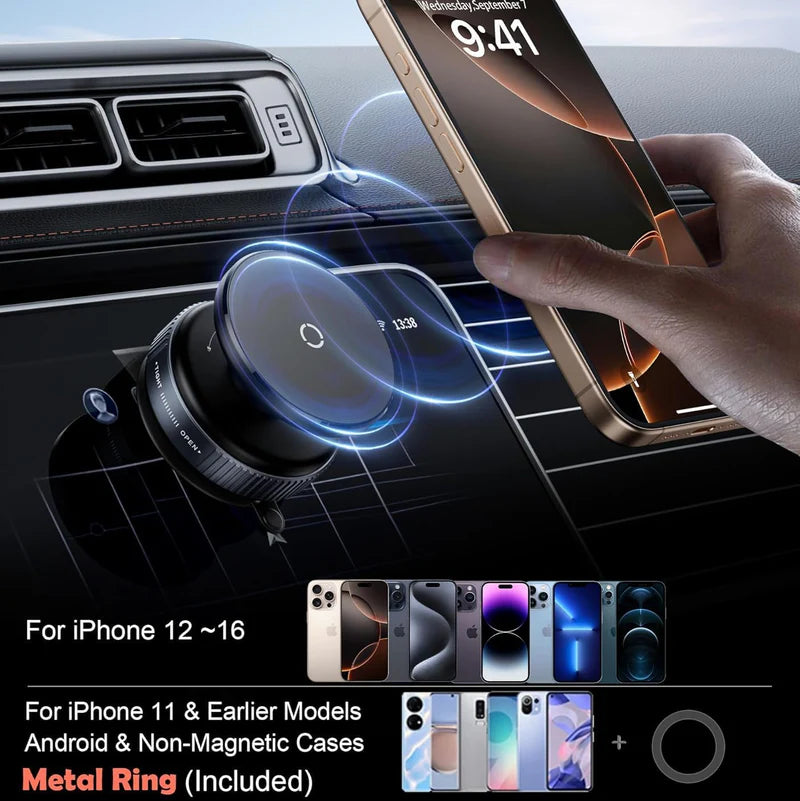 Stikko: Magsafe Strong Rotatable Suction Phone Holder for Car, Shower, Gym, Mi – Includes Magnet Ring