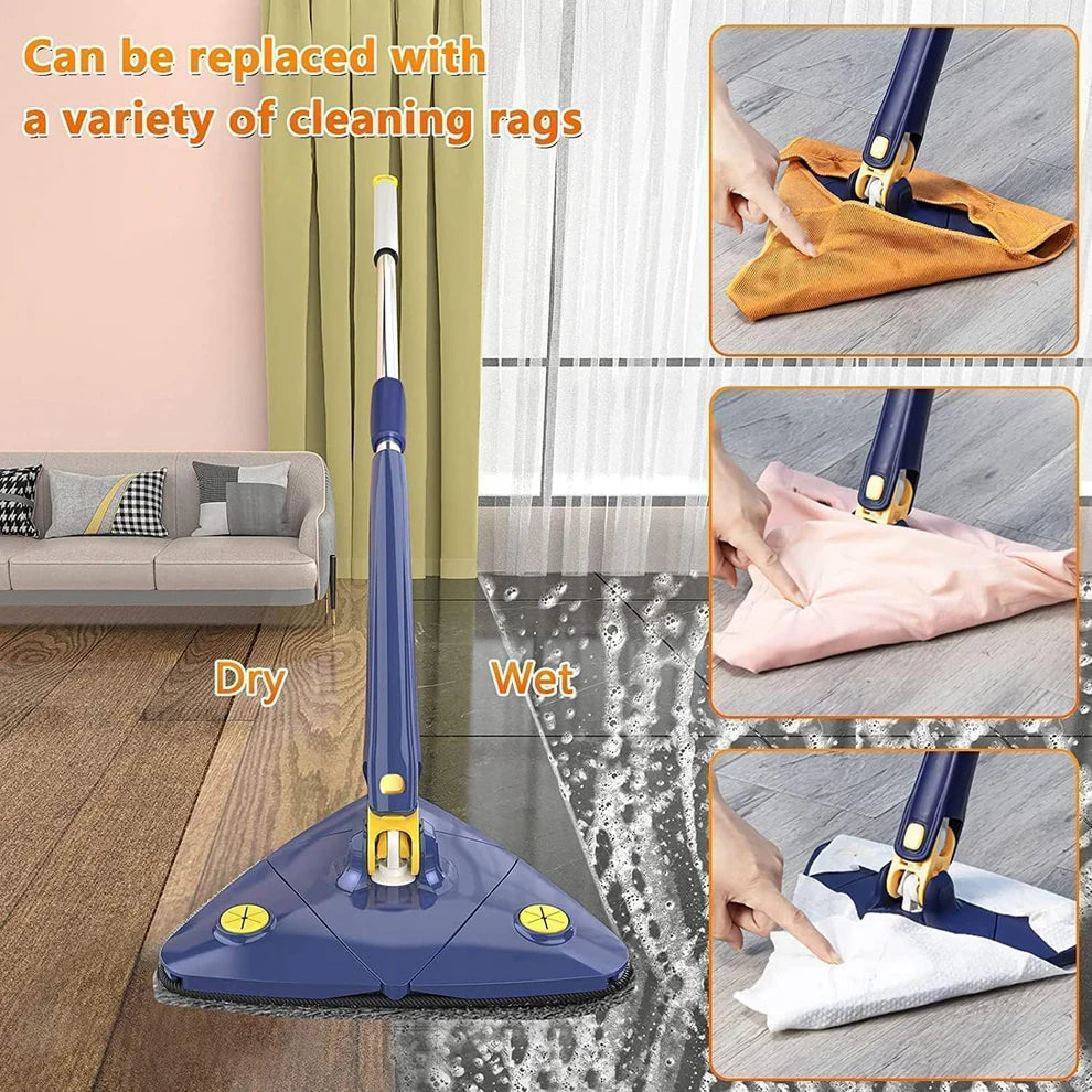 Blue Squeezing Triangle Cleaning Mop