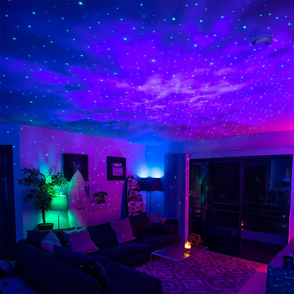 AstroBoy: Galaxy Aura Laser Stars Cosmos Projector USB Powered with Timer & Remote Ambient Night Light & Lamp