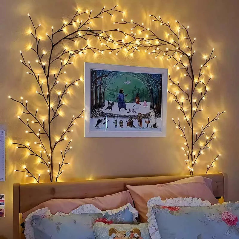 VineGlow: Enchanted Willow Vine Tree Light with 160 LED Fairy Lights & Remote Control for Magical Home Décor