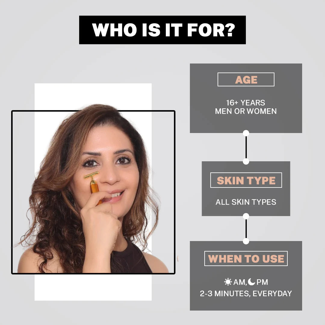 Lumière Luxe 24K Gold Electric Massager