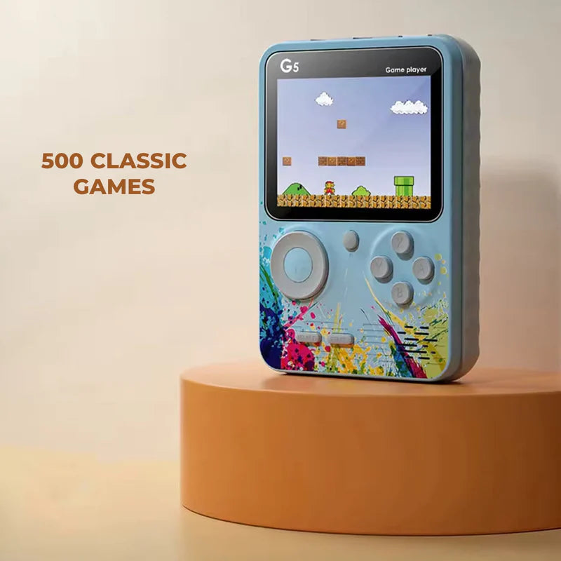 ArcadeX: Upgraded Handheld Retro Game Console with 500 Childhood Games Including Contra & More